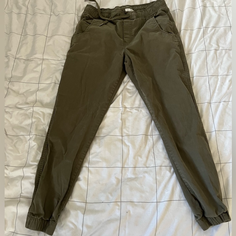 TenTree men’s M olive stretch twill joggers